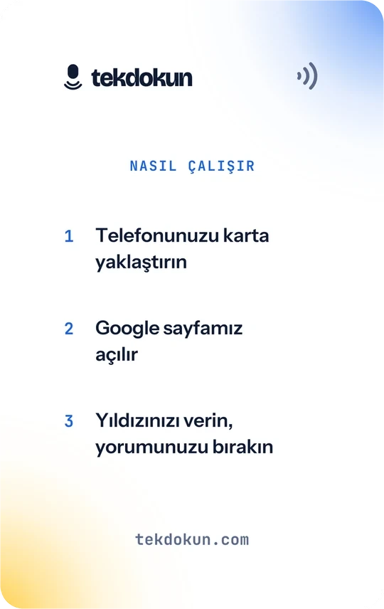 Kartın arka yüzü, beyaz