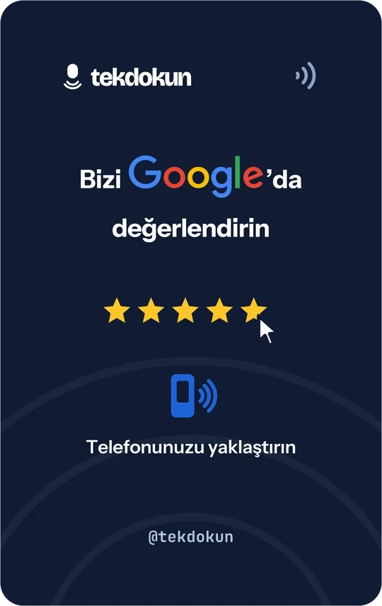 Google kartı, koyu, ön yüz